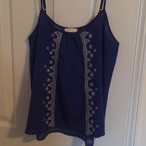 Navy blue bandana tank